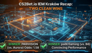 CS2Bet.io Day 2 Update — Two Clean Wins at IEM Kraków