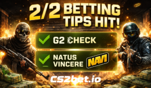 CS2Bet.io starts the IEM Krakow Stage 2 with 2/2 betting hits