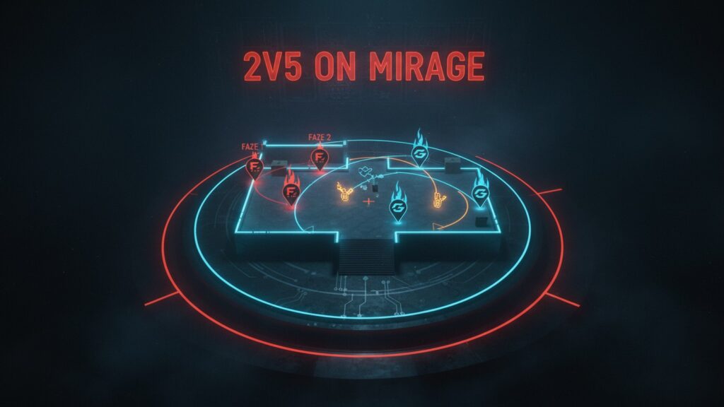 FaZe Upset G2 2-1 in Fort Worth via 2v5 Mirage Overtime Clutch